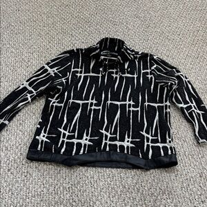 Jamie Sadock Black and White Graphic Sweater